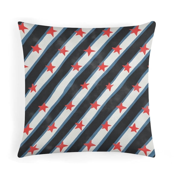Pillow Cover Stars And Stripes Throw Pillow Cover 16"x16" Gifts for Home Decor Independence Day Patriotic Sofa Pillow Covers