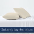 thumbnail image 4 of 100% Cotton Percale Pillowcases Cool & Crisp Standard Ivory by Color Sense, 4 of 13