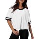 thumbnail image 1 of Camisetas Sobredimensionadas para Mujeres Gota Hombro Cuello Redondo Cultivo Top de Entrenamiento, Blusa de Verano Casual para Diario Y Fitness, 1 of 4