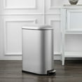 thumbnail image 3 of happimess Roland Mini 2.6-Gallon Step-Open Trash Can, Platinum Silver, HPM1009A, 3 of 10