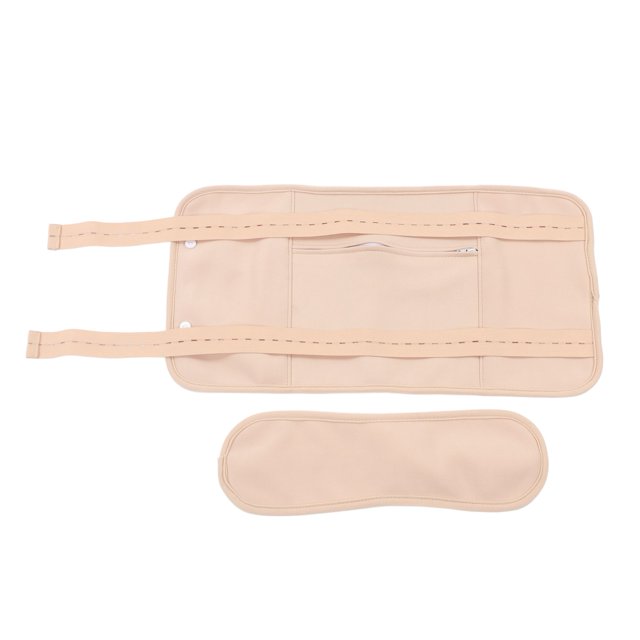 Enveloppe de Pack d'Huile de Ricin, Kit de Packs d'Huile de Ricin Réutilisables à Double Couche avec Sangle Réglable, Petit Sac pour Glace Ou Coussin Chauffant Enveloppe d'Huile de Ricin pour Taille Cou, Moins de Désordre