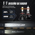 thumbnail image 6 of Applies to Led Light Headlight Kit 9005 H11 H8 High/Low 14000lm For Honda, 6 of 10