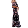 thumbnail image 7 of Sexy Dance Women Summer Beach Dress Floral Maxi Dress Off Shoulder Ruffle Dress Floral S, 7 of 7