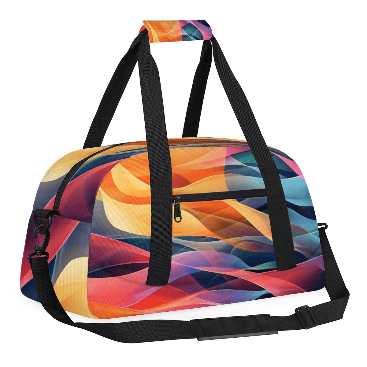 Herdesigns Sports Duffle Bags Travel Duffle Bag Gym Bag Modern Stripe Abstract Weekender Travel Bag Waterproof Overnight Bag Carry On Travel Tote Bag Dance Bags
