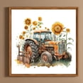 thumbnail image 1 of Cuadros Decorativos Kit de pintura de diamante de taladro cuadrado completo DIY 5D Decoración de tractor de girasol (ZQA666) Wdftyju embutido en tela, 1 of 9