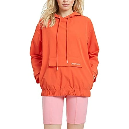 Juicy Couture Oversized Pullover Hoodie Blazing Orange MD (US 6-8)