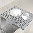 thumbnail image 1 of Silicone Dish Drying Mat for Kitchen Counter, Dish Drying Pad with Drain Lip, Non-Slip Drain Pad with Built-in Drain, Heat Resistant Non-Slip Mat, Sink Drainer Mat for Multiple Usage, 1 of 7