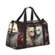 thumbnail image 2 of Balery Flower Cat Couple Bolsa de Gimnasio para Mujeres, Bolsa de Viaje con Bolsillo Húmedo, Bolsa de Fin de Semana para Mujeres, Bolsa de Viaje Resistente al Agua, 2 of 7