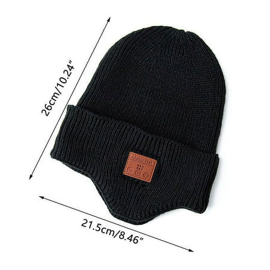 Morttic Unisex Bluetooth Beanie Hat, Winter Warm Earflap Hat