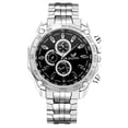 thumbnail image 3 of Montre Homme Mode Horloge Acier Inoxydable Décontractée Habillée Poignet Cristal Bijoux, 3 of 8