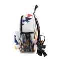 thumbnail image 4 of FORMRS School Backpack with Front Zippered Pocket 12" Student Travel Daypack, White Abstract Triangles, 4 of 6