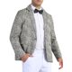 thumbnail image 4 of BLAZERS PARA HOMBRES INSPIRADOS EN CHIC, ESTAMPADO DE ANIMALES, SOLAPA CON MUESCA, AJUSTE DELGADO, 2XL, Marrón, 4 of 6