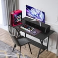 thumbnail image 3 of Giantex Gaming Desk, Computer Workstation w/Cup & Headphone Holder, Socket of 3-Outlet & 2 USB Ports, Multifunctional Writing Desk for Home Office, 3 of 8
