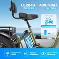 thumbnail image 3 of Gocio Peak 1000W Electric Tricycle, 20" x 4.0 Fat Tire Foldable Electric Tricycle, 48V 18AH Large-Capacity Battery E Trikes,7 Speed 3-Wheel Electric Bike for Adults UL2849 Certified, 3 of 13