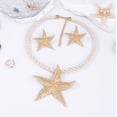 thumbnail image 2 of Terandius Starfish Jewelry Set for Women, Coastal Beach Necklace and Earrings Set, Ocean-Inspired Summer Vacation Jewelry, Minimalist Seaside Gift Set, 2 of 7