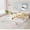 White, variant on Mirightone Double Twin Floor Bed with Storage Shelves, LED Lights, and Built-in Charging Station, Wood Double Platform Bed, Montessori Floor bed for 2, No Box Spring Required (Gray)