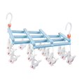 thumbnail image 1 of Pliable Multi-Clips en Plastique Télescopique Manteau Cintre Multi-Tête Chaussettes Clips, 1 of 2