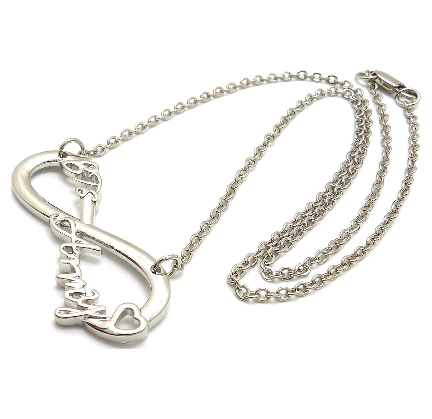 BTS Army Fans Infinity Sign Pendant with 2mm 18" Link Chain Necklace in Silver-Tone, BTS Army - image 3 of 4