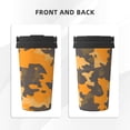 thumbnail image 4 of Portable Thermos Cup Coffee Cup 6.9×3.4in Invisible Ring Easy To Carry For Car Cafe Office Home Texture Camo Army Orange_2, 4 of 8