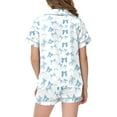 thumbnail image 4 of WOYY Toddler Girls Pajamas Bow Print Short Sleeve Shirt Shorts Sleepwear Pjs, Sizes 3-4T, 4 of 4