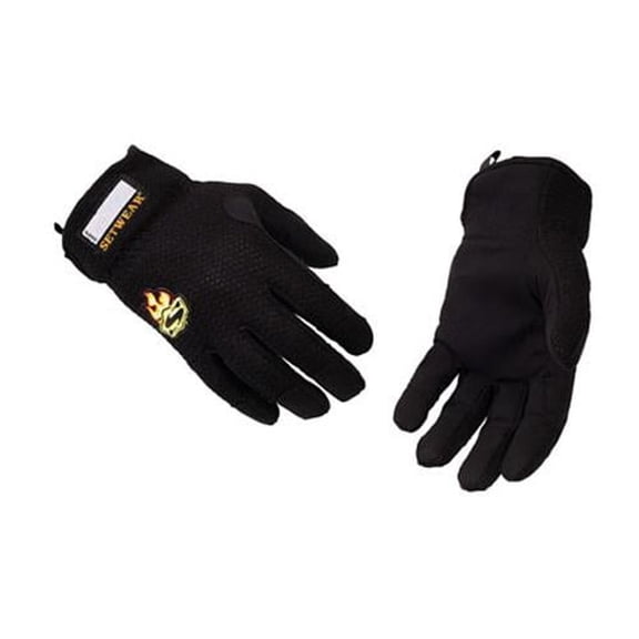SetWear EZ-Fit Gloves, Pair Small (Size 8) Approximatly 3-3.5"/ 7.62-8.89cm, Black/Black