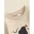 thumbnail image 6 of Suealasg Newborn Baby Boys Girls Halloween Clothes Long Sleeve Letters Pumpkin Print Bubble Romper Bodysuit 3 6 12 18 Months Infant Halloween Outfit, 6 of 8