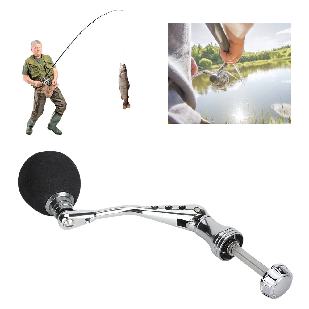 Poignée De Moulinet De Pêche CNC Avec Bouton – Pièce De Rechange Métallique, Trou 5x8mm, Cadre 4x7mm, Doré, 109mm, 60g