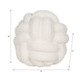 thumbnail image 4 of Knot Orb for Home Decor - Rough Sculpture and Figurine for Bathroom, Office, Room and Shelf Decor - Modern Stoneware Ceramic Accent Ornament for Living Room and Coffee Table - 8", White, 4 of 11