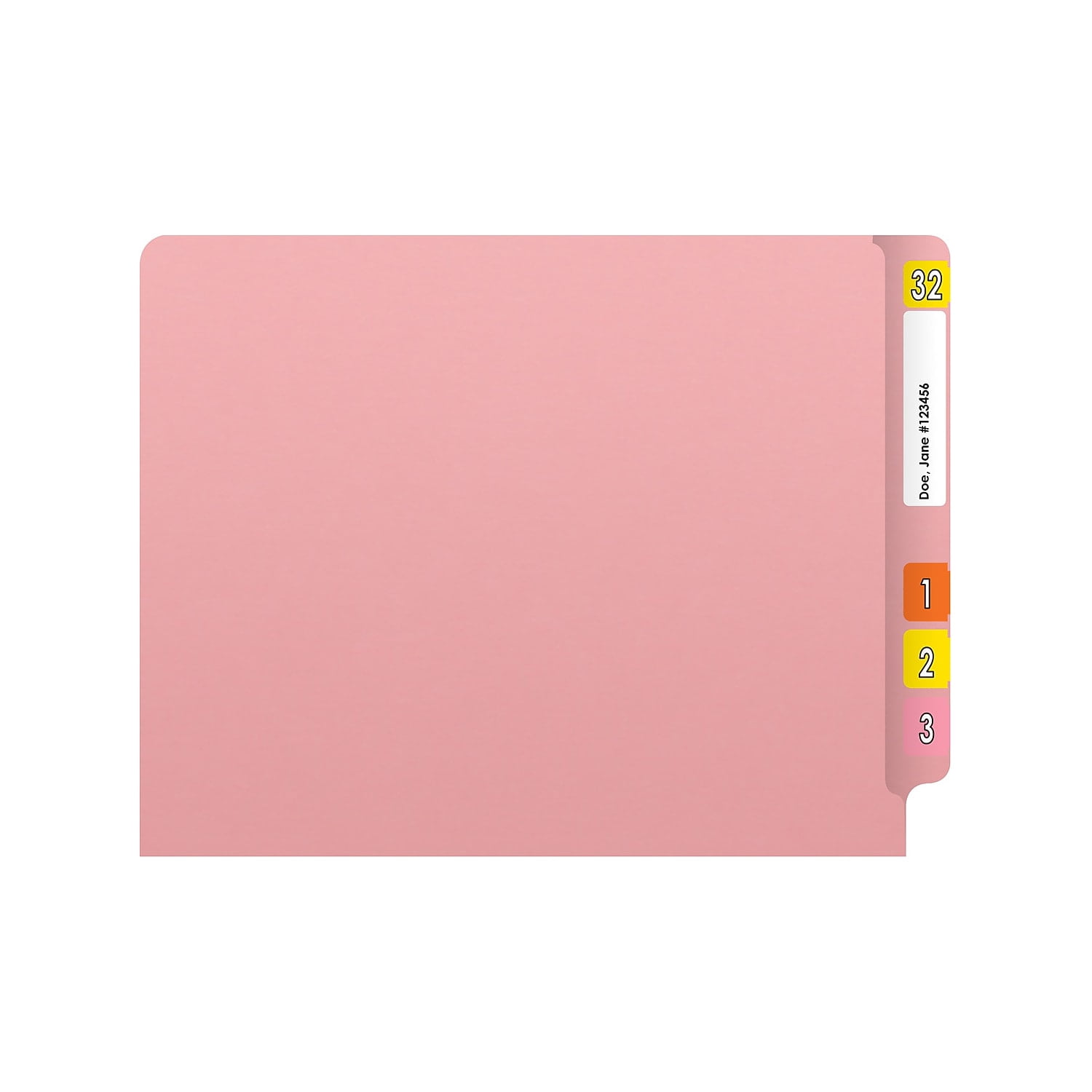 Medical Arts Press Heavy Duty End Tab File Folder Straight-Cut Letter Size Pink 40/Box (S-09461-PNK)