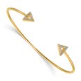 thumbnail image 1 of 14K Yellow Gold 14ky 7in A Diamond Triangle Bangle, 1 of 2