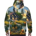 thumbnail image 7 of Sikiie Cozy Cottage Lakeside Sunset Men's Hoodie, Essentials Hoodie, Sweatshirt, Pullover Hooded Sweatshirt for Men-4X-Large, 7 of 7