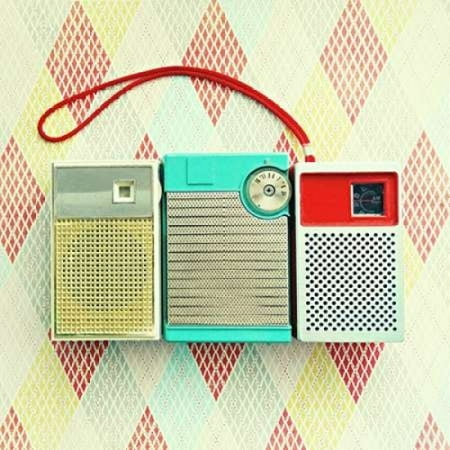 Vintage Transistor Radio Trio Canvas Art - Vicki Dvorak (24 x 24)