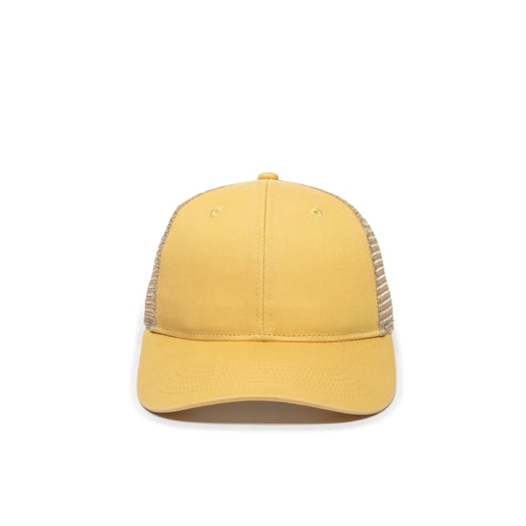Outdoor Cap Ponytail Baseball Cap – Low Profile Dad Hat Style, Pigment-Dyed Cotton, Adjustable, Dusty Yellow