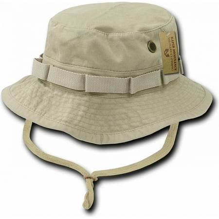 RapDom Vintage Washed Jungle Mens Boonie Hat [Khaki - (Best Way To Wash A Hat)