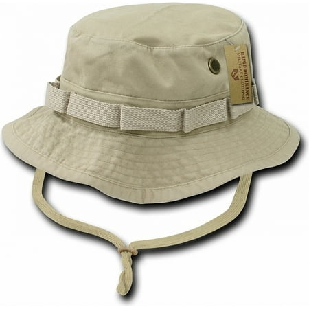 RapDom Vintage Washed Jungle Mens Boonie Hat [Khaki -