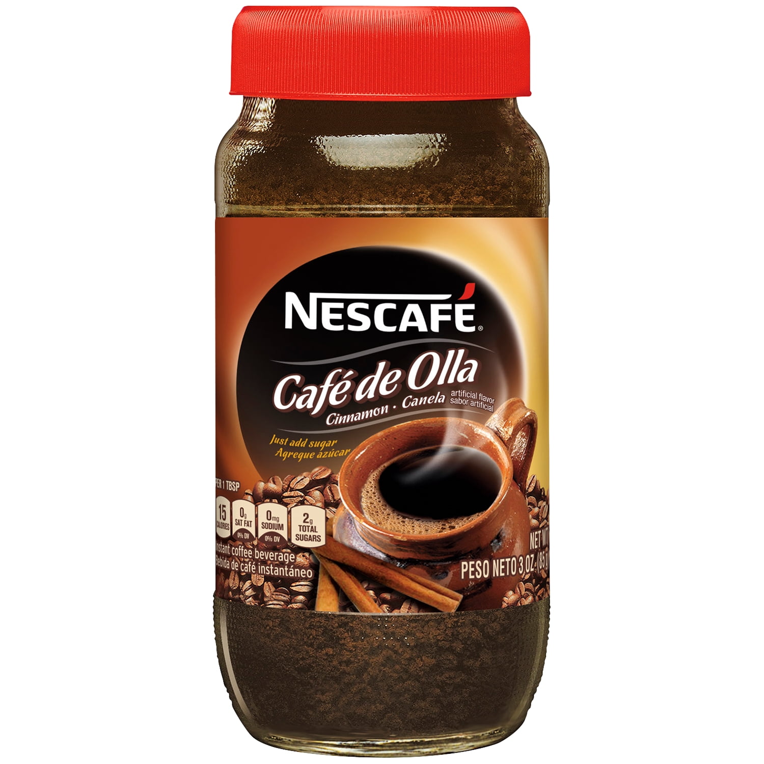 NESCAFE CAFE DE OLLA Cinnamon Instant Coffee Beverage 3 oz