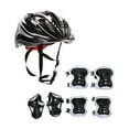 thumbnail image 1 of S SERENABLE 7Pcs/Set Kids Helmet for Outdoor Sports Inline Skating Rollerblading Black, 1 of 9