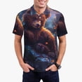 thumbnail image 1 of Balery Lazy Stone Bear Camisa Polo de Hombre con Estampado, de Manga Corta y Tejido Medio, Camisa Tipo Golf Polo-4X-Large, 1 of 6