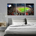 thumbnail image 3 of 3 Panel Denver Canvas Wall Art American Soccer Prints Sports Artwork Wall Decor Stadium Picture Canvas Art for Bedroom Living Room Broncos Stadium Paintings Posters Framed Ready to Hang (42"Wx20"H), 3 of 5