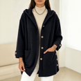 thumbnail image 4 of Jackets for Women, Oversized Button Up Corduroy Hooded Jacket for Women Fall Long Sleeve Cardigans Outerwear Jackets Coat with Pocket, 4 of 8