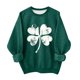 thumbnail image 2 of Blusas y camisas de manga larga con cuello redondo para niños Estampado del Día de San Patricio Estampados de manga larga Casual Suelto Forro polar para mayor calidez Sudadera con capucha de manga lar, 2 of 5