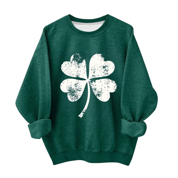 Lorytime Sweatshirts for Girls with Bows St. Patricks Day Long Sleeve Crewneck Tops Patterned Pullover Outerfits 8-9 Y
