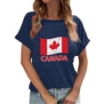 thumbnail image 1 of Canada T Shirt Short Sleeve Maple Leaf Basic Tee Shirt Spring Clothes Trendy Womens Clothes, 1 of 3