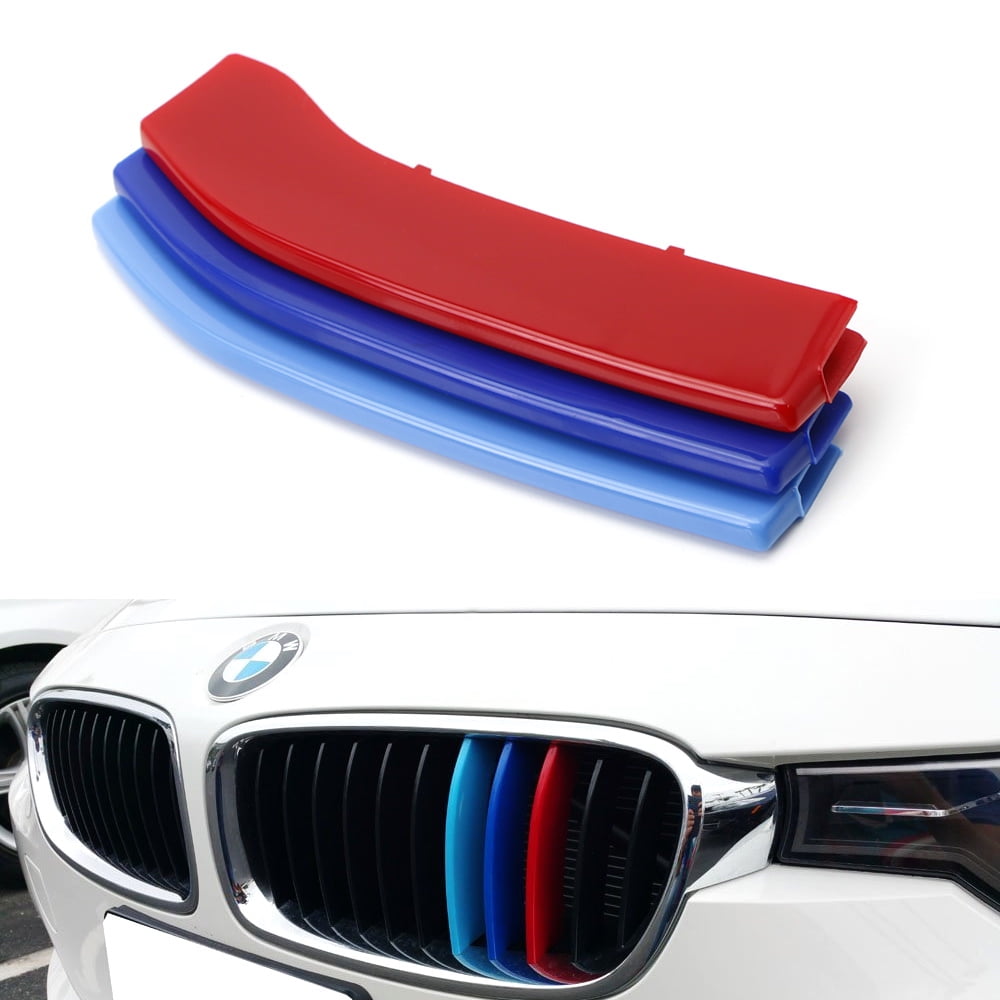 For B M W 2 Series F22 F23 218i 220i 228i M235i 2014-2018 8 Grille 3D Front Grille Strips Motor sports M Color Insert Trim Grill Cover Stickers Decoration
