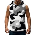 thumbnail image 7 of Lpmadey Men's Camo Hoodie Vest Sleeveless Workout Tank Top Outdoor Casual Athletic Gym Hiking Tops, 7 of 7