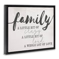 thumbnail image 3 of Stupell Industries Family Crazy Loud Love Inspirational Word Design Jet Black Framed Floating Canvas Wall Art, 16x20, by Daphne Polselli, 3 of 5