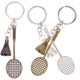 thumbnail image 1 of TABLETREANDS 3Ud Llaveros Metálicos Con De Bádminton Para Colgar En Llaves Y Bolsos, 1 of 8