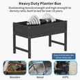 thumbnail image 4 of USYOLUR Weatherproof Raised Garden Bed, Outdoor HDPE Planter Box with Legs, Raised Planter Beds for Garden, Patio, Deck, Balcony (Black), 4 of 8