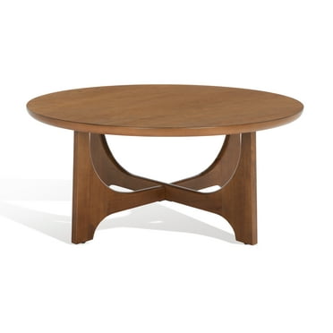 SAFAVIEH Couture Sasha Mid-Century Round Oak Veneer Coffee Table, Medium Oak