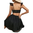 thumbnail image 3 of xiaxaixu Robe Femme Ligne A Sans Manches à Volants Découpée Dos Nu Robe de Soirée pour Cocktail Plage Boîte de Nuit Été Mode Urbaine, 3 of 7